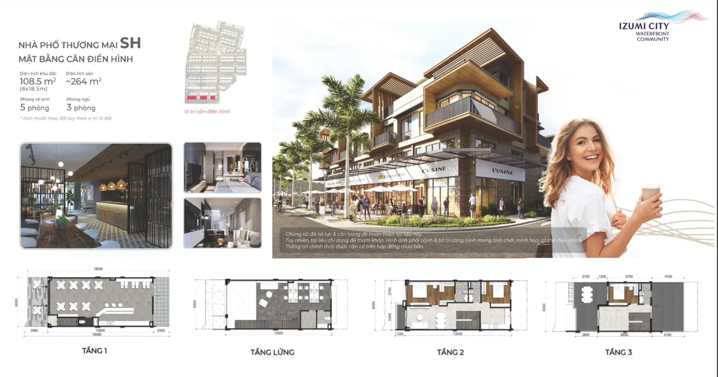 izumi city thiet ke shophouse