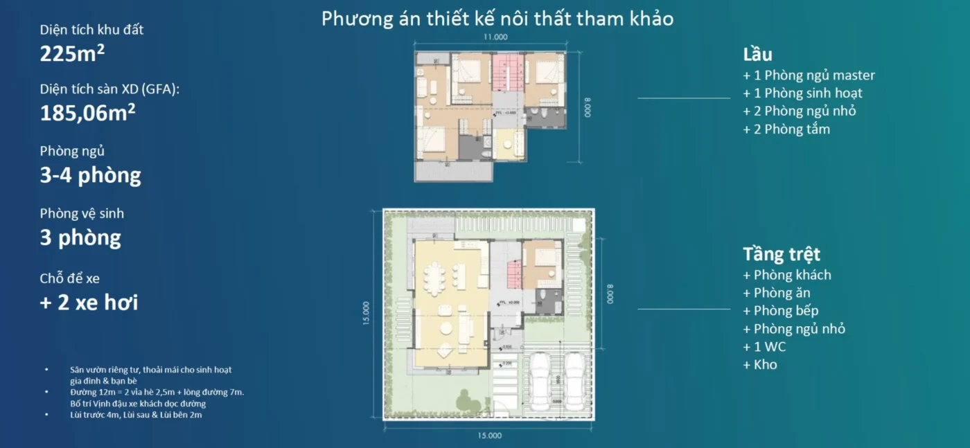 phuong an thiet ke biet thu song lap waterpoint